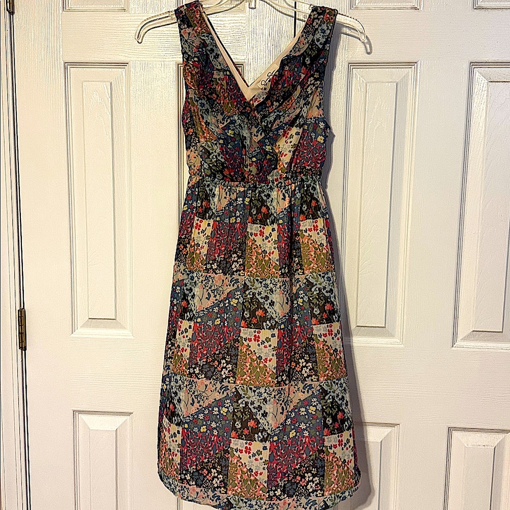 Jessica Simpson Floral Patchwork Maternity Dress Spring Summer Small